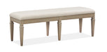 Lancaster - Bench With Upholstered Seat - Dovetail Gray Magnussen Furniture