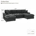 Sectional With 2 Ottomans Home Essentials