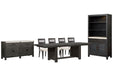 Plum Creek - 7 Piece Extendable Trestle Dining Table Set Magnussen Furniture