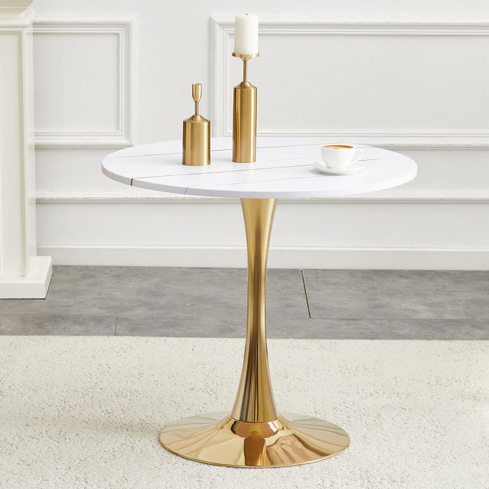Round Dining Table & Thickened Top For Kitchen Home Essentials