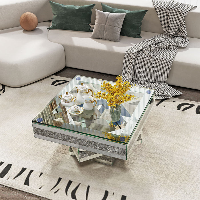 Coffee Table - Silver - Mirror Home Essentials