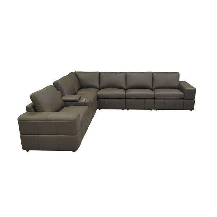 Large - Arm Upholstery Modular Sectional With Custom Configuration - Olive Green Home Essentials