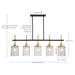 Chandelier 5 Light, Fixture Over Table - Black / Gold Daily Nest