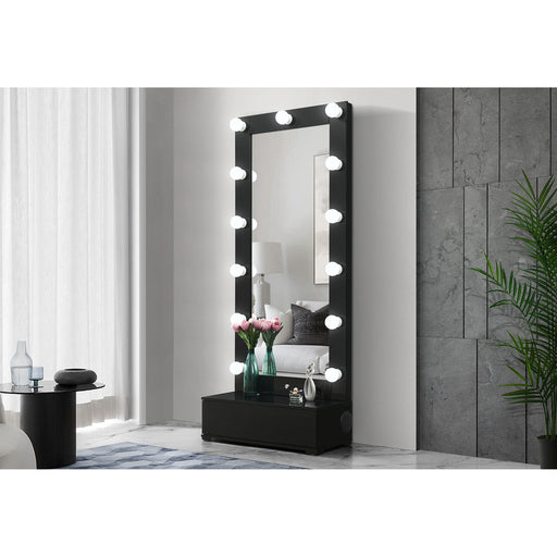 Elisa - Narrow Tall Mirror With Speaker And Drawer Global Furniture USA