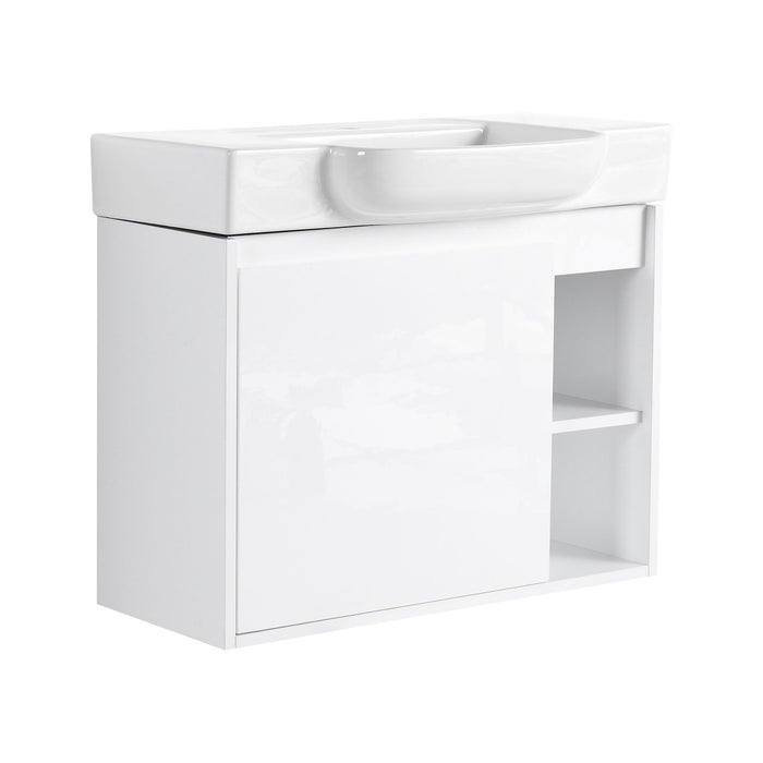 Wall Mounted Bathroom Vanity With Sink & Soft Close Door Home Essentials