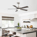 Reversible DC Motor Ceiling Fan With Dimmable LED Light For Living Room Daily Nest