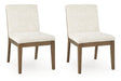 Marxmore - Dining Upholstered Side Chair (Set of 2) - Beige / Brown Benchcraft®