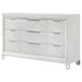 9 Drawer Dresser Cabinet With Picture Framed Fronts - White Furniture Max