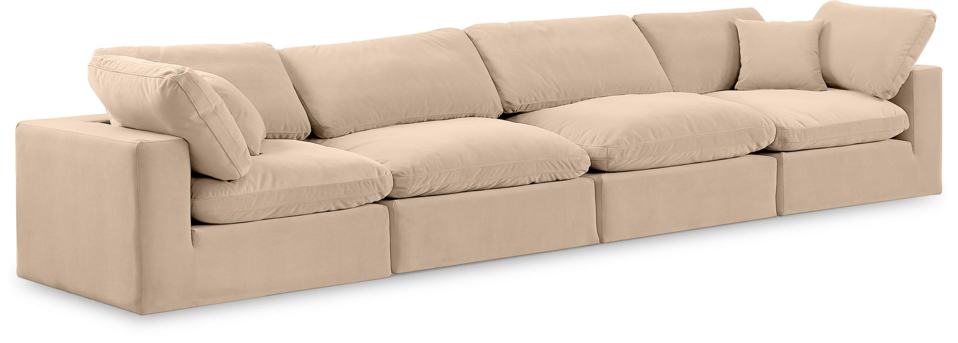Comfy - Velvet Modular Sofa 4 Seats Meridian Furniture