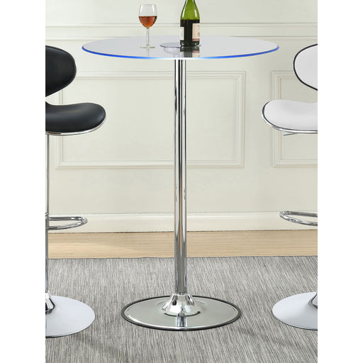 Indra - LED Bistro Table - Chrome Furniture Max