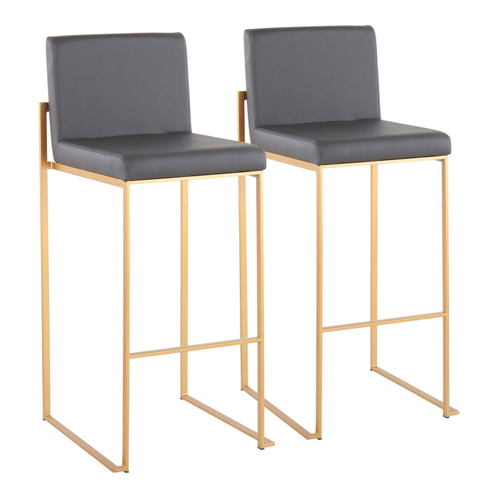Fuji - Contemporary Design High Back Barstool Lumi Source