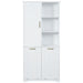 Freestanding Tall Storage Cabinet With 2 Tilt Out Hampers Noble House