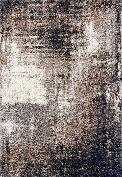 7' x 9' Retro Modern Area Rug - Ivory And Navy