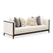 Belmont Place - Sofa - Cream / Espresso Michael Amini
