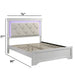 Tufted Headboard Bed With LED Lighting Home Essentials