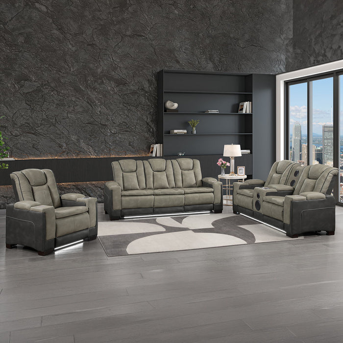 Bruno - Power Reclining Living Room Set With LED Lighting Matrix Furniture Group