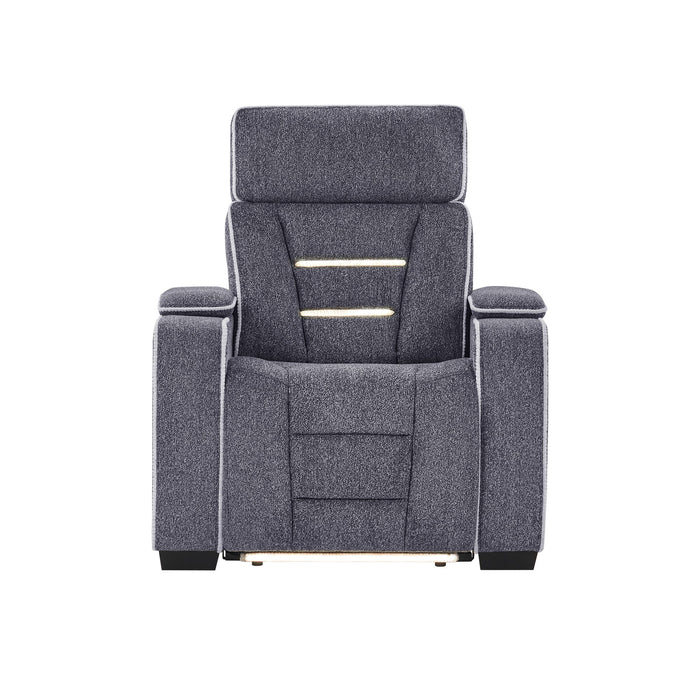 Austin - Recliner With Storage Arms - Gray Global Furniture USA