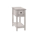 Accent End Table, 2 Tier, Narrow, Lamp, Storage Drawer, Charming Design 8th Street