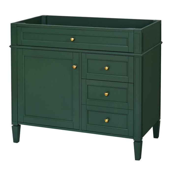Bathroom Vanity With 2 Drawers And Tip-Out Drawer, Storage Cabinet Hearth and Haven
