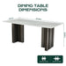 Rectangular Dining Table - Gray / White Home Essentials