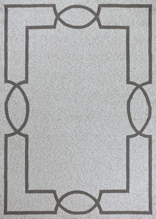 2' X 3' UV Treated Bordered Indoor / Outdoor Accent Rug - Gray