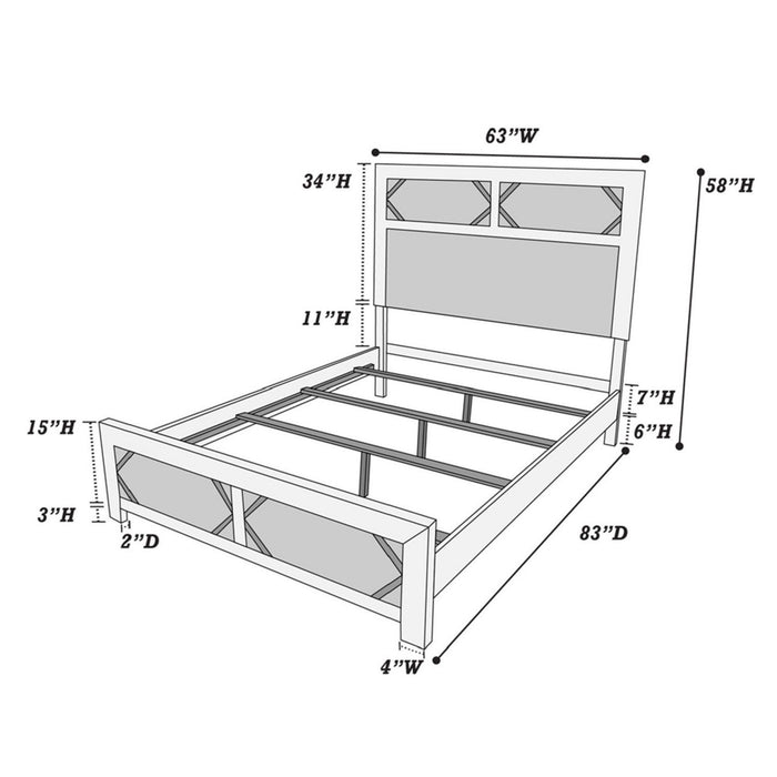 Transitional Bed With High Headboard Home Essentials