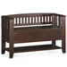 Acadian - Entryway Storage Bench With Shelf - Brown Simpli-Home