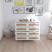 8 Drawers Chest Of Drawers With Rattan Drawer Face Golden Legs And Handles - White Home Essentials
