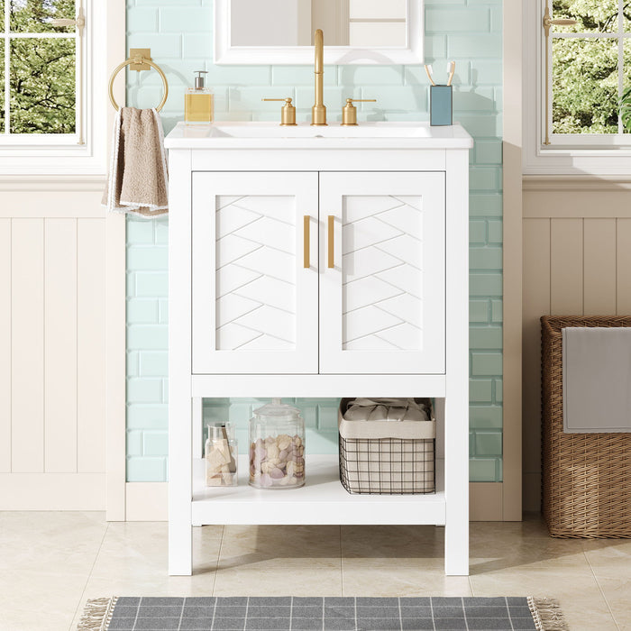 Modern Bathroom Vanity With Elegant Twill Design Hearth and Haven