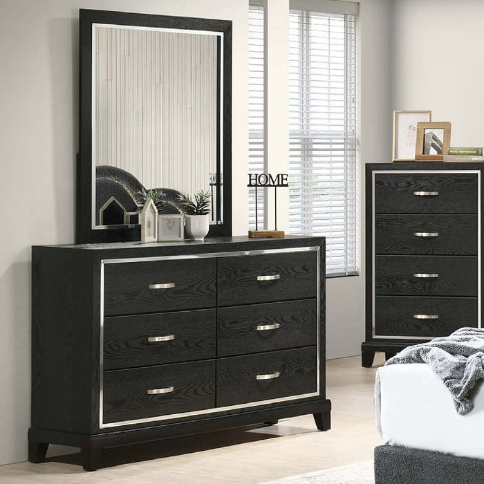 1 Piece Dresser With Tapered Legs Furniture - Black Home Essentials