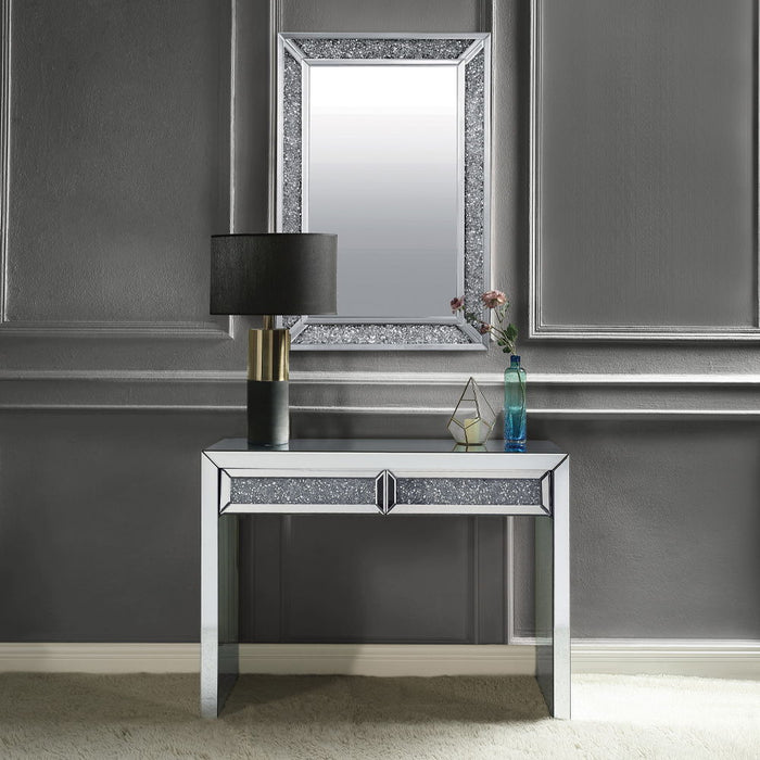 Noralie - Console Table Faux Diamonds - Mirrored ACME