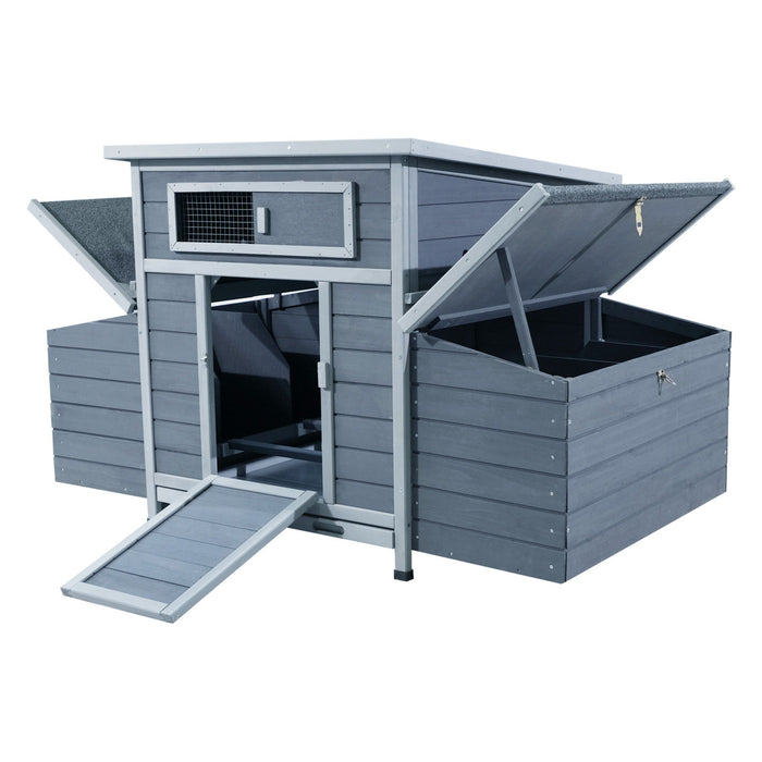 Large Chicken Coop Outdoor Hen House With Dual Nesting Boxes Daily Nest