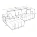 L - Shaped Sectional Sofa With Cup Holders & Side Pockets Home Essentials
