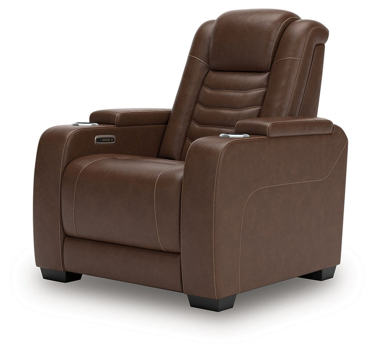 High Impact - Power Recliner / Adj Headrest - Tobacco Signature Design by Ashley®