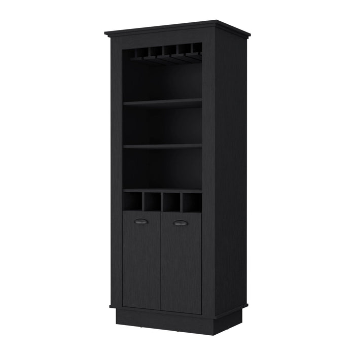 Bar Cabinet With Wine Storage - Black
