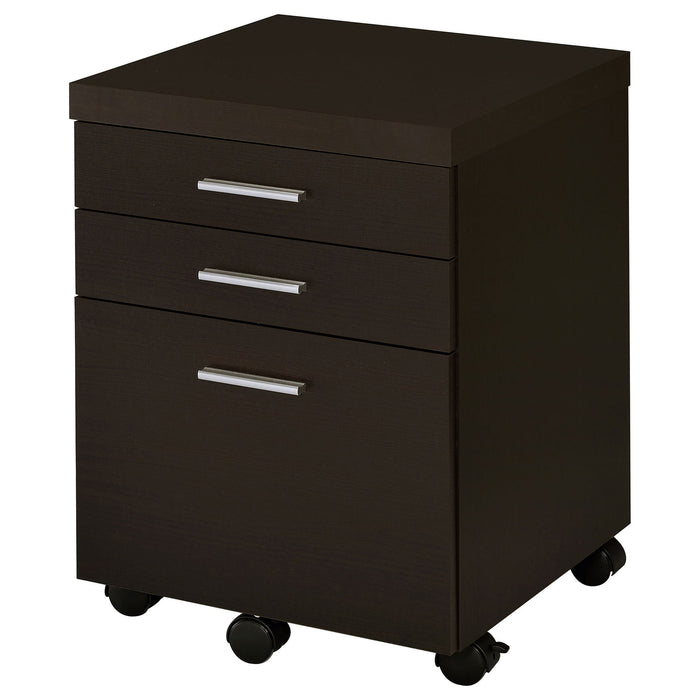 3 Drawer File Cabinetб Compact Office Storage For Home - Brown Furniture Max