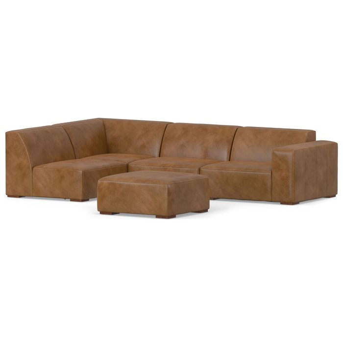 Rex - Handcrafted Sectional Sofa And Ottoman Simpli-Home