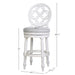 Stool With Back And Swivel Upholstered Seat Home Essentials