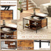 Lift Top Coffee Table With Storage, Adjustable Height Living Room - Black / Brown Home Essentials