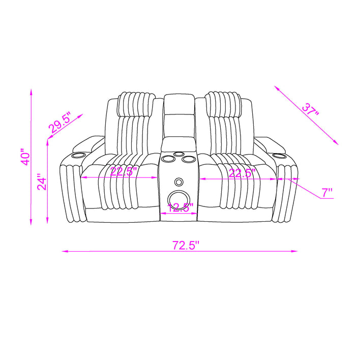 Duran - Power Reclining Loveseat With Power Headrest