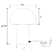 Jonah - Mushroom Shaped Glass Table Lamp - White Furniture Max
