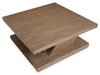 Lansbury - Square Cocktail Table With Casters - Antique Wheat Magnussen Furniture
