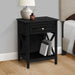 Accent End Table, 2 Tier, Storage Drawer, Transitional Style 8th Street