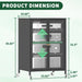 Media Storage Cabinet With Wheels, 4 Adjustable Glass Shelves & Door, Heavy-Duty - Black Home Essentials