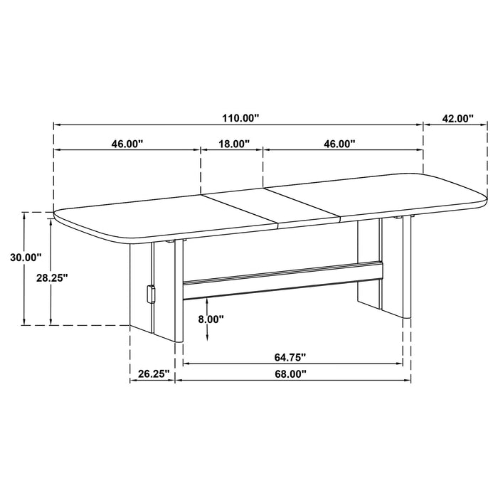 Kimpton - Rectangular Dining Table With Extension Leaf - Beige Furniture Max