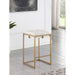 Square Counter Height Stools (Set of 2) - Beige / Gold Furniture Max