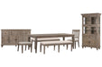 Lancaster - 7 Piece Extendable Rectangular Dining Table Set Magnussen Furniture