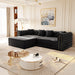 3-In-1 Convertible Sleeper Sofa With Movable Ottoman For Living Room Home Essentials