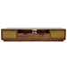 TV Stand With 2 Drawers And Open Shelving - Walnut Hearth and Haven