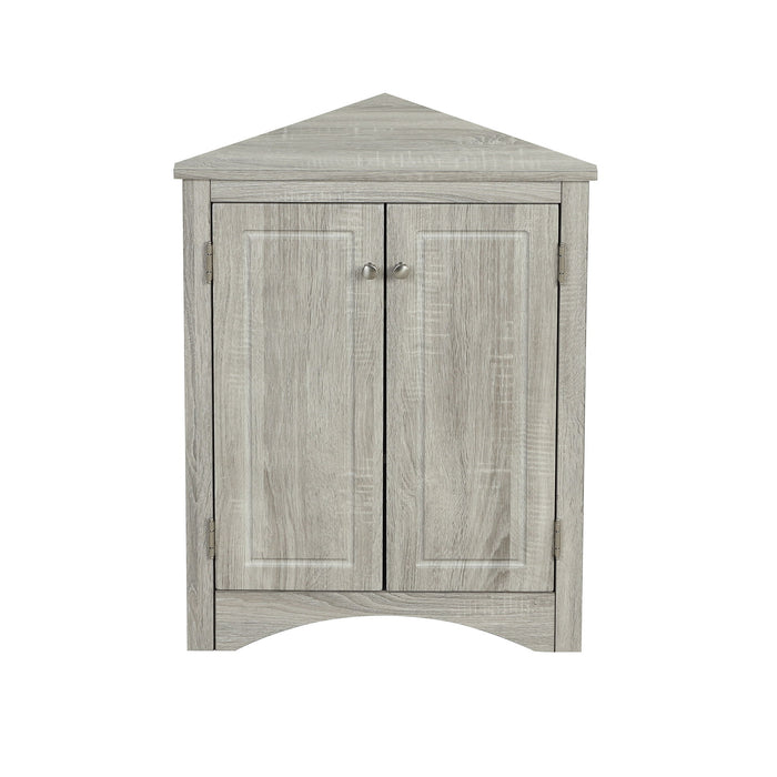 Triangle Bathroom Storage Cabinet With Adjustable Shelves, Freestanding Floor Cabinet For Home Kitchen Hearth and Haven